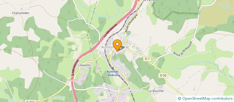 localisation de l'entreprise LES VERDURES  PEYRE EN AUBRAC