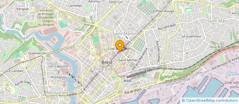 localisation de l'entreprise LES VERGERS à BREST