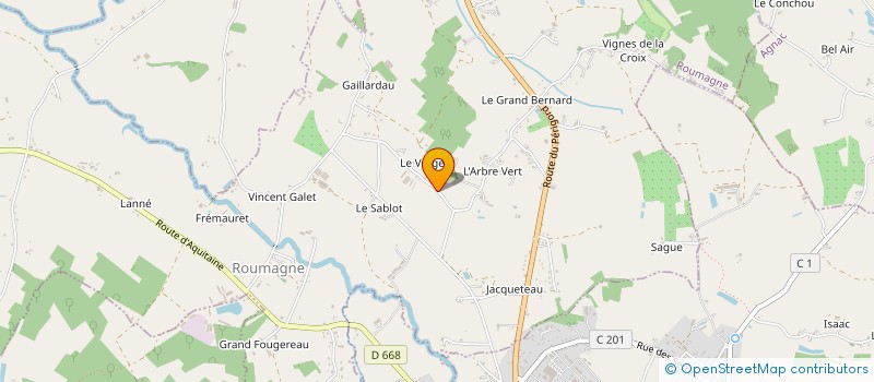 localisation de l'entreprise LES VERGERS  ROUMAGNE