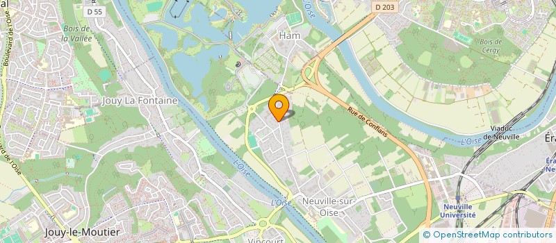 localisation de l'entreprise LES VERGERS  NEUVILLE-SUR-OISE