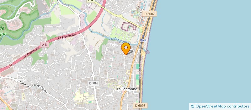 localisation de l'entreprise LES VERGERS BREGUIERES  ANTIBES