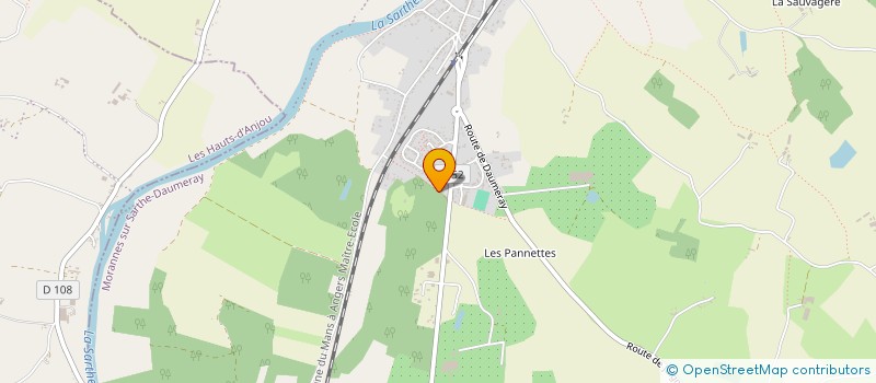 localisation de l'entreprise LES VERGERS D'ALTHO à MORANNES SUR SARTHE-DAUMERAY