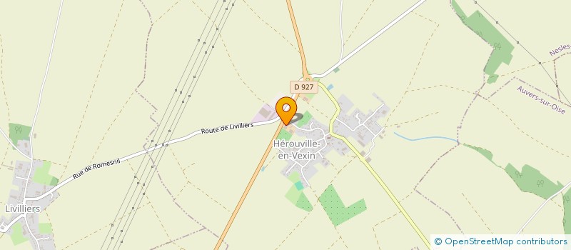 localisation de l'entreprise LES VERGERS D'HEROUVILLE  HEROUVILLE-EN-VEXIN