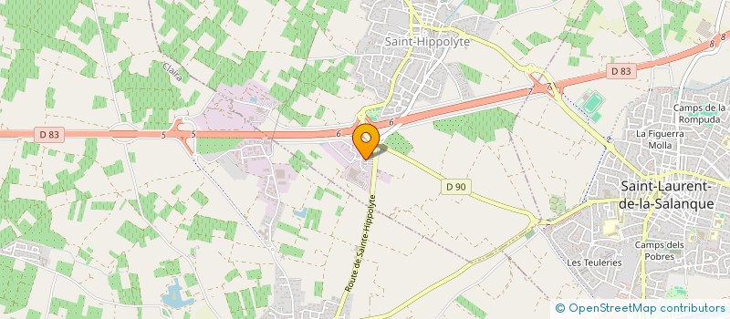 localisation de l'entreprise LES VERGERS D'OUVEILLAN  SAINT-HIPPOLYTE