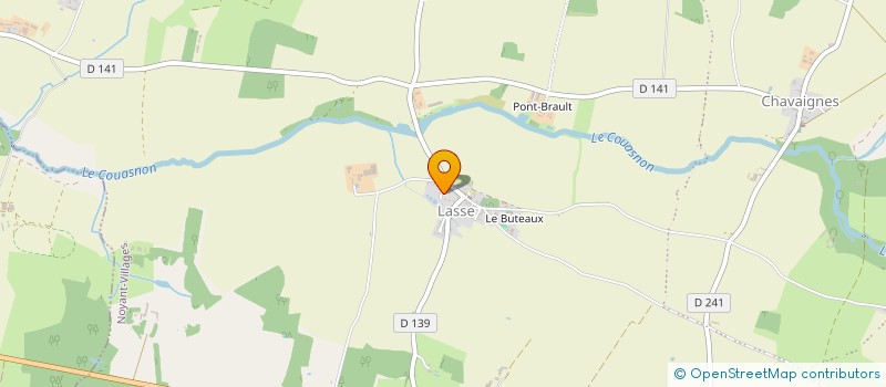 localisation de l'entreprise LES VERGERS DE BEL EBAT à NOYANT-VILLAGES