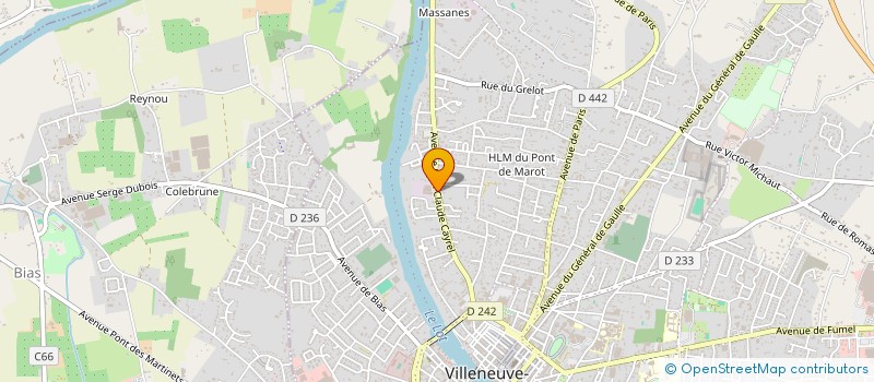 localisation de l'entreprise LES VERGERS DE BORNE  VILLENEUVE-SUR-LOT