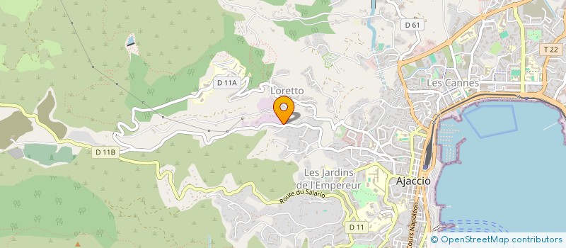 localisation de l'entreprise LES VERGERS DE CORSE à AJACCIO