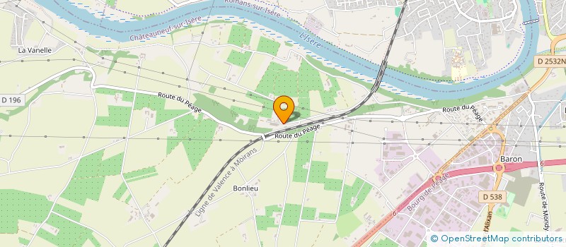 localisation de l'entreprise LES VERGERS DE L'ABBAYE  CHATEAUNEUF-SUR-ISERE