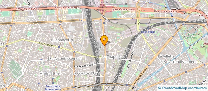 localisation de l'entreprise LES VERGERS DE LA CHAPELLE  PARIS 18