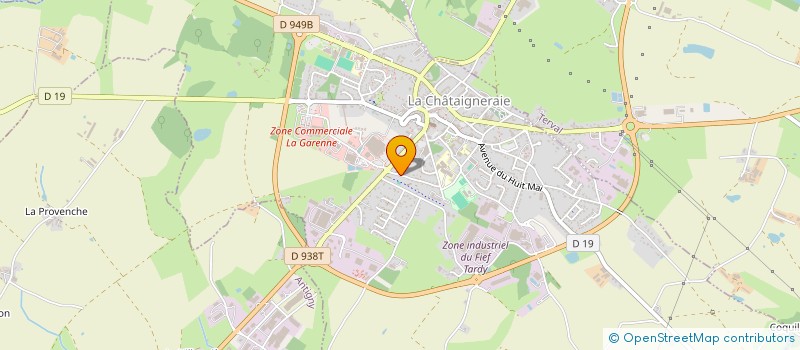 localisation de l'entreprise LES VERGERS DE LA CHATAIGNERAIE  LA CHATAIGNERAIE