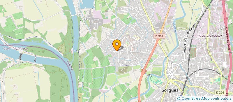localisation de l'entreprise LES VERGERS DE LA JARDINE à SORGUES