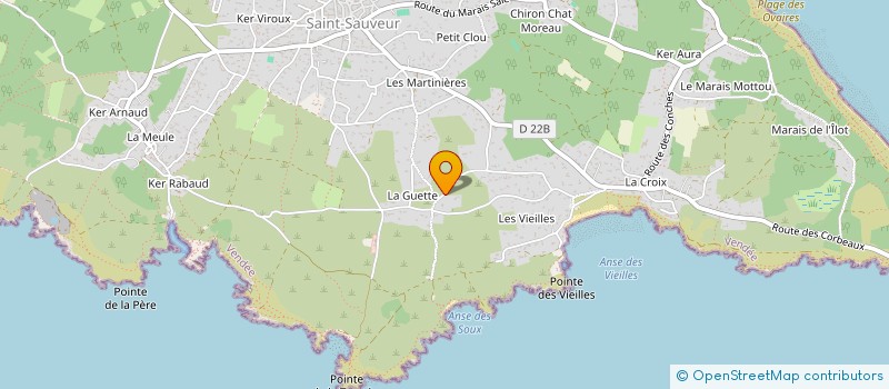 localisation de l'entreprise LES VERGERS DE LA VRIMONIERE  L'ILE-D'YEU
