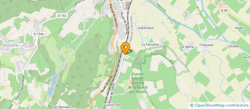 localisation de l'entreprise LES VERGERS DE MARGRIT à TULLINS
