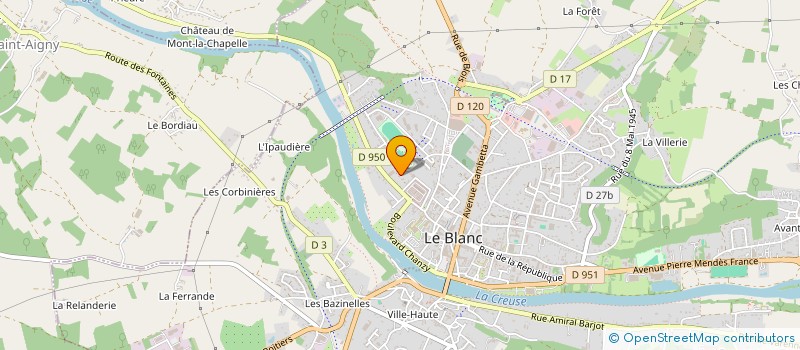 localisation de l'entreprise LES VERGERS DE MUANT à POULIGNY-SAINT-PIERRE