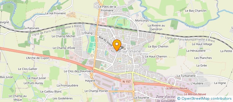 localisation de l'entreprise LES VERGERS DE SAINT MARTIN  NOYAL-SUR-VILAINE