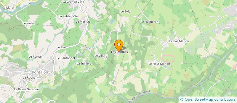 localisation de l'entreprise LES VERGERS DES COTEAUX à THURINS