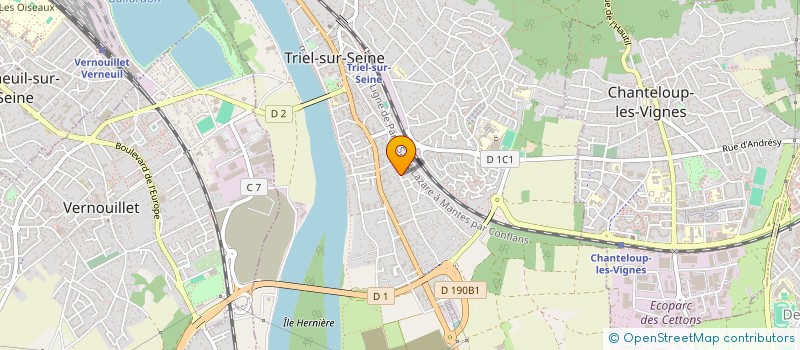 localisation de l'entreprise LES VERGERS DU BELLAY à TRIEL-SUR-SEINE
