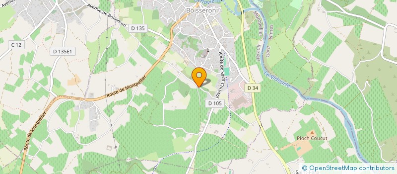 localisation de l'entreprise LES VERGERS DU MIDI  BOISSERON