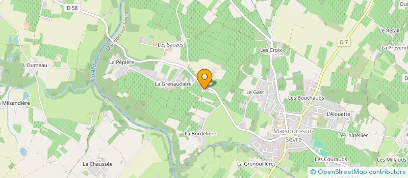 localisation de l'entreprise LES VERGERS DU MOULIN DES NOUES  MAISDON-SUR-SEVRE