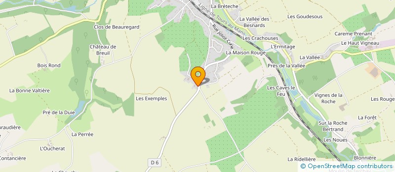 localisation de l'entreprise LES VERGERS DU PARC à SAINT-PATERNE-RACAN