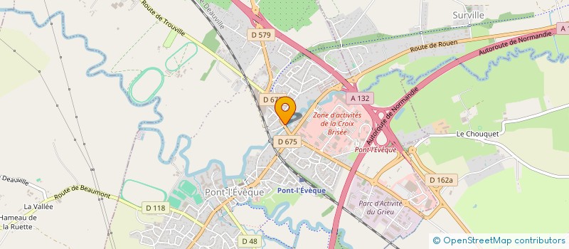 localisation de l'entreprise LES VERGERS DU PAYS D'AUGE  PONT L'EVEQUE