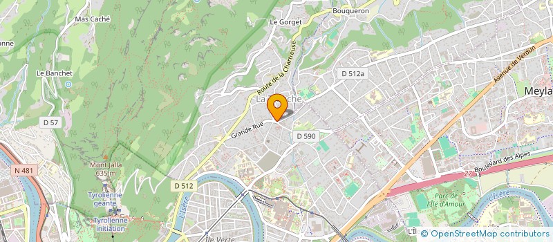 localisation de l'entreprise LES VERGERS DU RACHAIS  LA TRONCHE