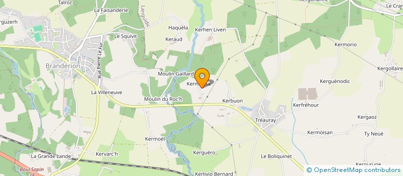 localisation de l'entreprise LES VERGERS DU ROCH  LANGUIDIC