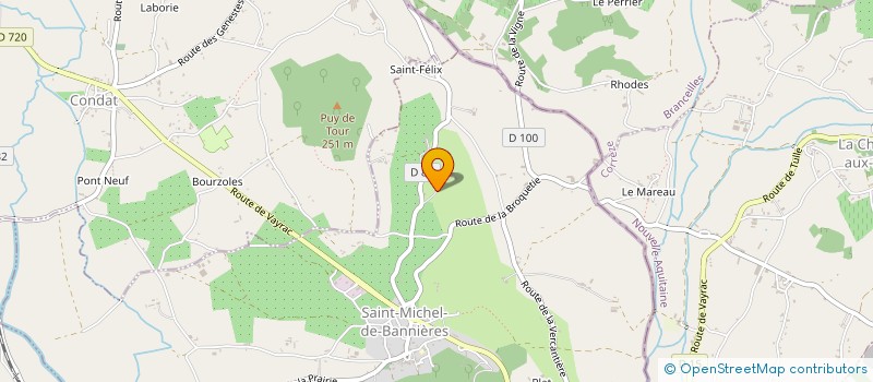 localisation de l'entreprise LES VERGERS DU VALON  SAINT-MICHEL-DE-BANNIERES