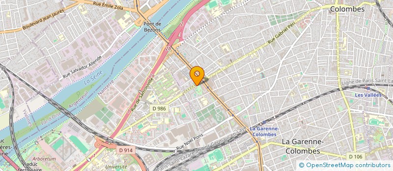 localisation de l'entreprise LES VERGERS FLEURIS à COLOMBES