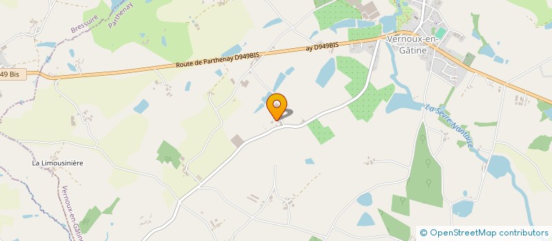 localisation de l'entreprise LES VERGERS GAZEAU à VERNOUX-EN-GATINE