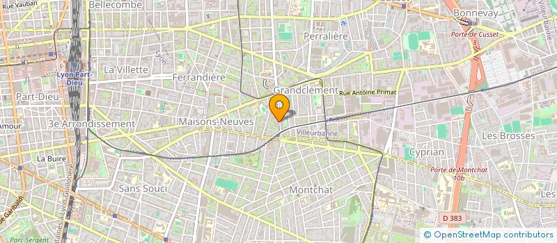 localisation de l'entreprise LES VERGERS LE THERISIEN  VILLEURBANNE