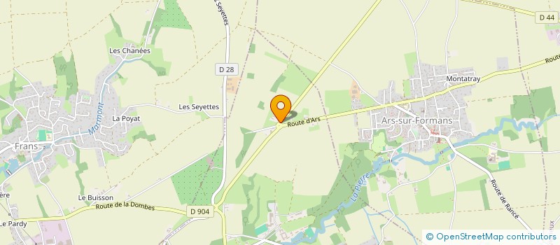 localisation de l'entreprise LES VERGERS PENIN à REYRIEUX