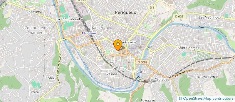 localisation de l'entreprise LES VERGNES SPORT  PERIGUEUX