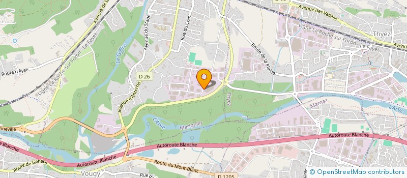 localisation de l'entreprise LES VERNES 3  MARIGNIER