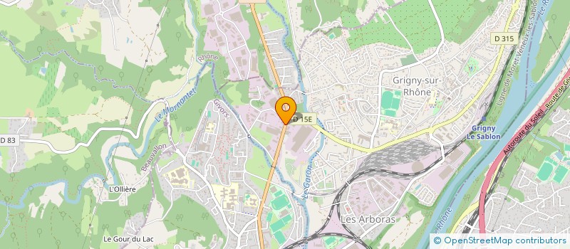 localisation de l'entreprise LES VERNES  GRIGNY