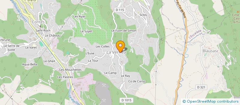localisation de l'entreprise LES VERNES - A à CONTES