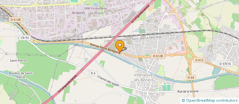 localisation de l'entreprise LES VERNETS à VILLENEUVE-LES-BEZIERS