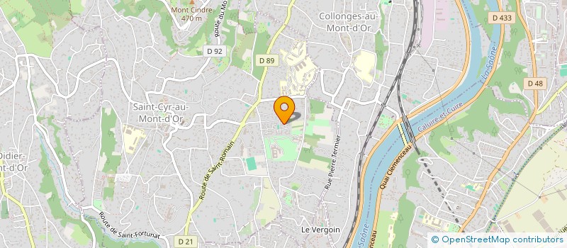 localisation de l'entreprise LES VERNETTES  SAINT-CYR-AU-MONT-D'OR