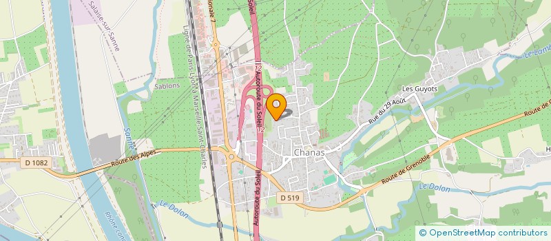 localisation de l'entreprise LES VERRIERS  CHANAS