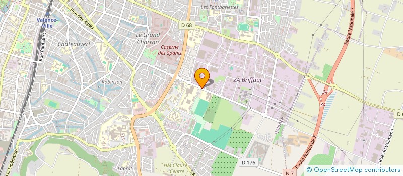 localisation de l'entreprise LES VERTEBREES à VALENCE