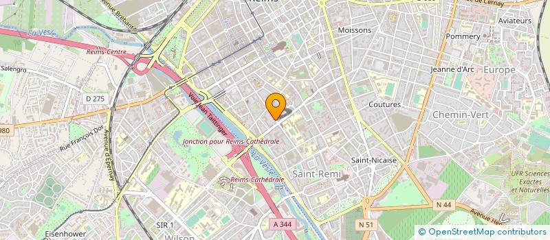 localisation de l'entreprise LES VERTS à REIMS