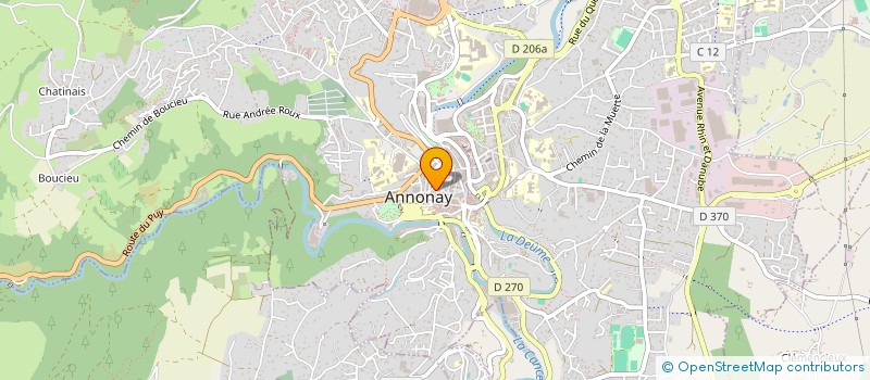 localisation de l'entreprise LES VERTS ARDECHE à ANNONAY