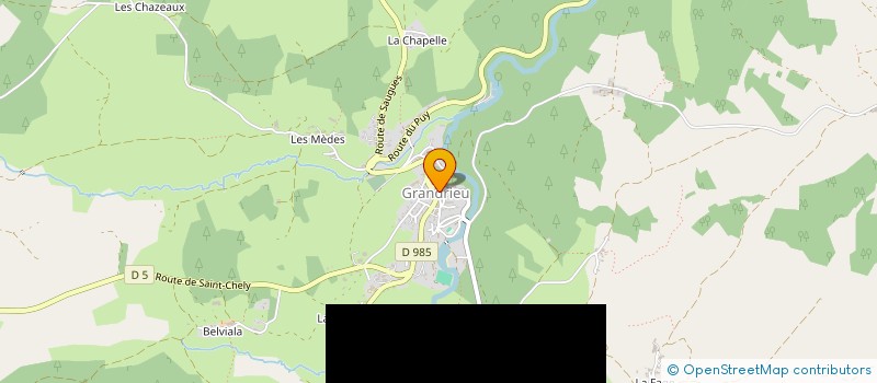 localisation de l'entreprise LES VERTS DE MARGERIDE  GRANDRIEU