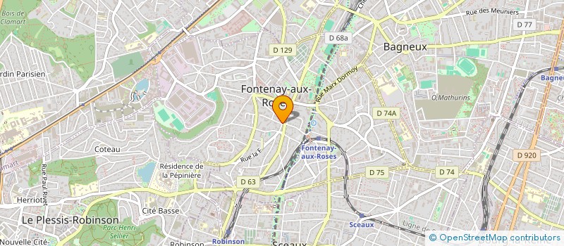 localisation de l'entreprise LES VERTS HAUTS DE SEINE à FONTENAY-AUX-ROSES