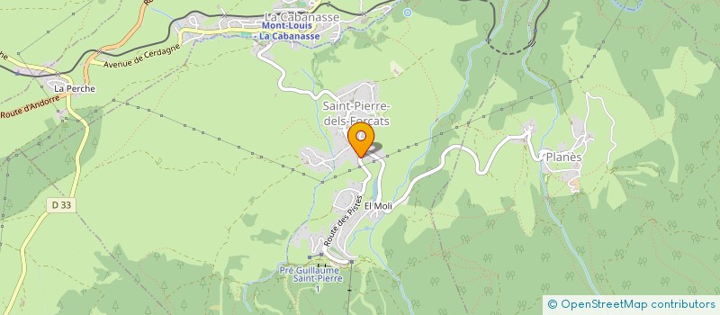 localisation de l'entreprise LES VERTS SAPINS  SAINT-PIERRE-DELS-FORCATS