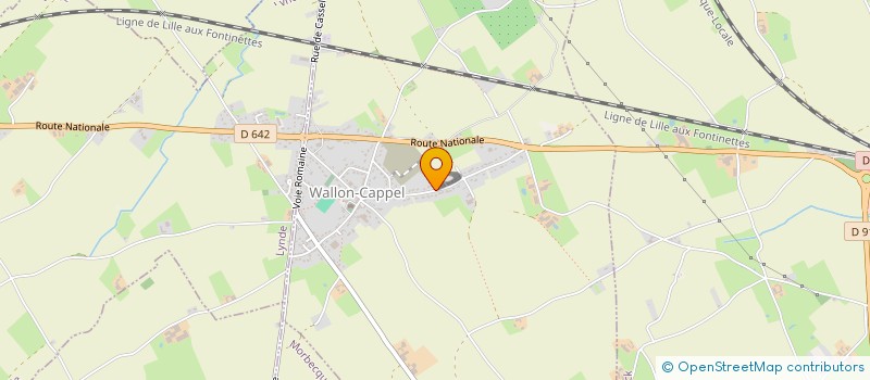 localisation de l'entreprise LES VESTIAIRES à WALLON-CAPPEL