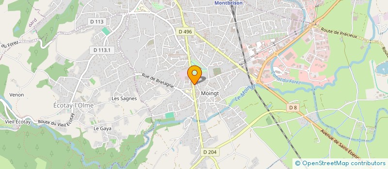 localisation de l'entreprise LES VESTIGES DU TEMPLE  MONTBRISON