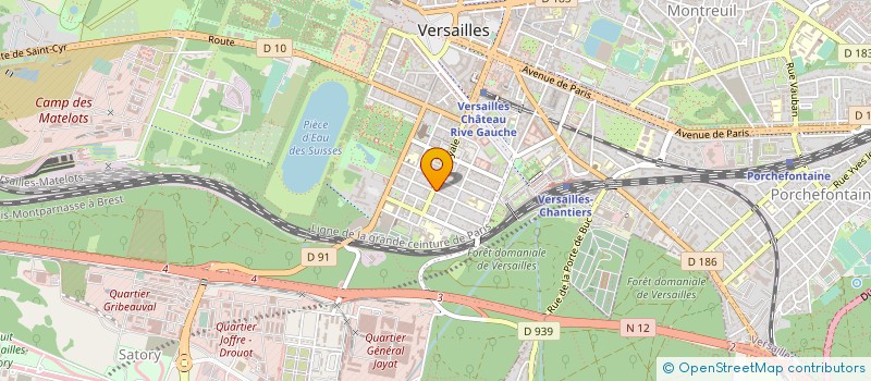 localisation de l'entreprise LES VETERINAIRES CGV à VERSAILLES