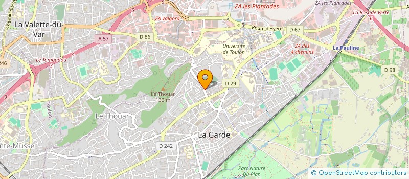 localisation de l'entreprise LES VETERINAIRES DU ROCHER  LA GARDE