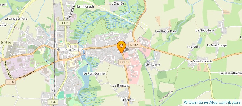 localisation de l'entreprise LES VETERINAIRES INDEPENDANTS - LVI à NORT-SUR-ERDRE
